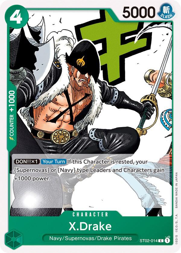 X Drake ST02-014 – Starter Deck 2: Worst Generation | One Piece TCG