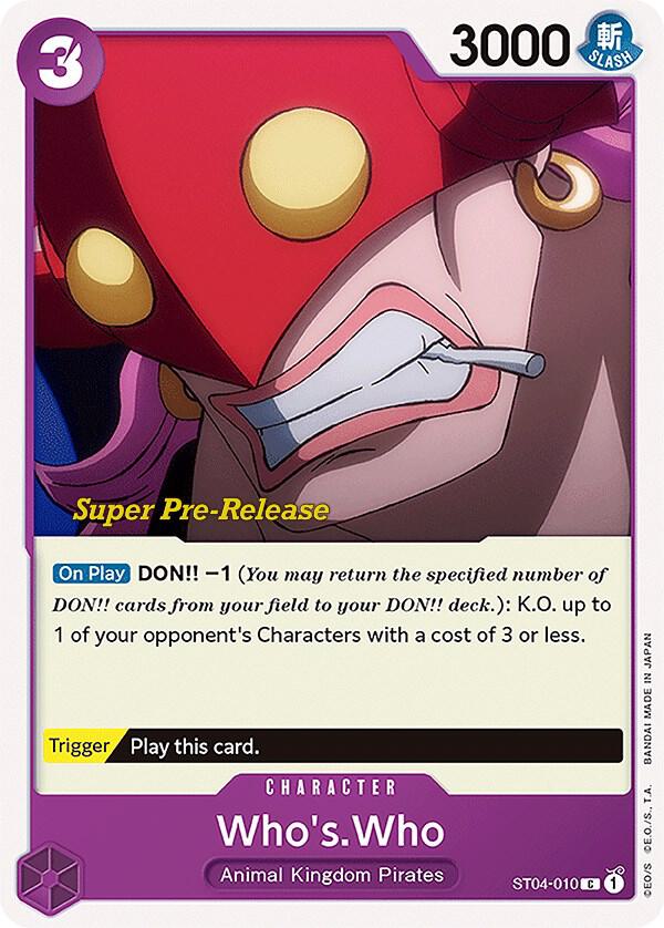 Who's Who ST04-010 – Super Pre-Release Starter Deck 4: Animal Kingdom Pirates