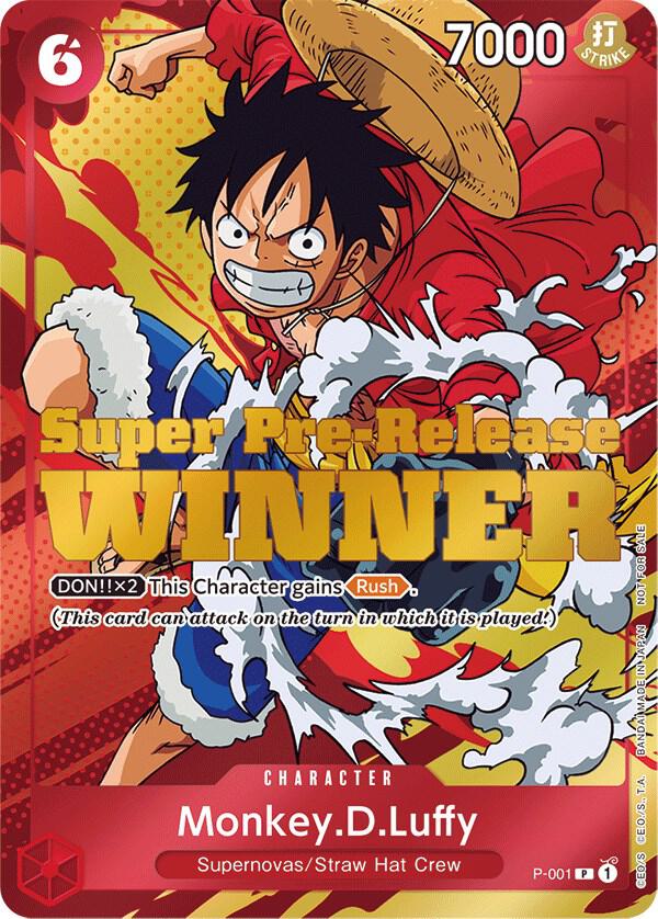 Monkey.D.Luffy Super Pre-Release 2022 Winner P-001 | One Piece TCG