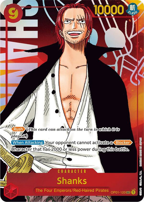 Shanks Alternate Art OP01-120 – Romance Dawn | One Piece TCG