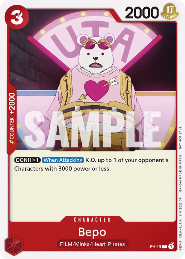 Bepo One Piece Film Red Promotion 2022 P-019 | One Piece TCG