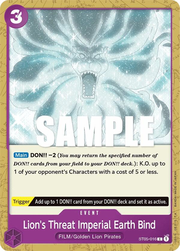 Lion's Threat Imperial Earth Bind ST05-016 – Starter Deck 5: Film Edition | One Piece TCG