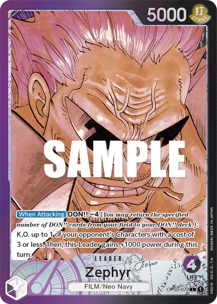 Zephyr Alternate Art OP02-072 – Paramount War | One Piece TCG