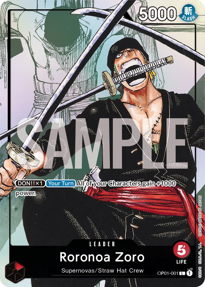 Roronoa Zoro Promotional Card Alternate Art OP01-001 | One Piece TCG