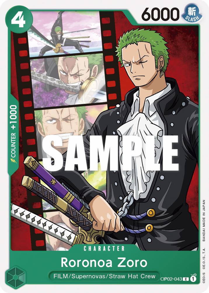 Roronoa Zoro OP02-043 – Paramount War | One Piece TCG