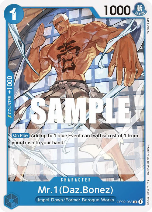 Mr.1 (Daz.Bonez) OP02-063 – Paramount War | One Piece TCG