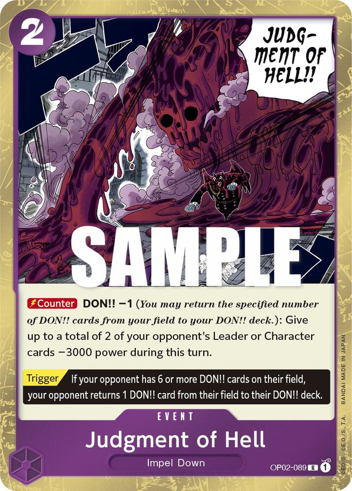 Judgment of Hell OP02-089 – Paramount War | One Piece TCG