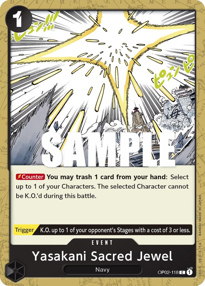 Yasakani Sacred Jewel OP02-118 – Paramount War | One Piece TCG