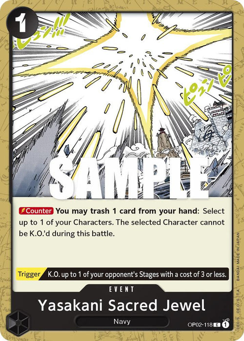 Yasakani Sacred Jewel OP02-118 – Paramount War | One Piece TCG