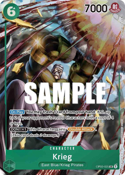 Krieg Alternate Art OP03-025 – Pillars of Strength | One Piece TCG