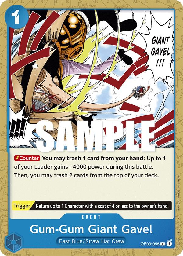 Gum-Gum Giant Gavel OP03-055 – Pillars of Strength | One Piece TCG