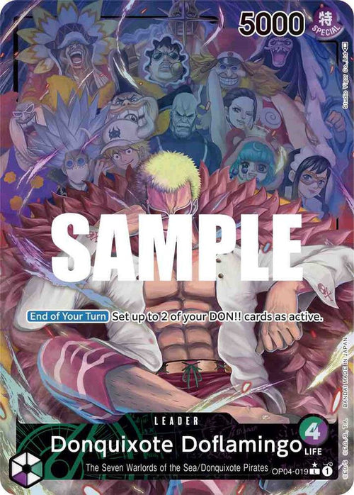 Donquixote Doflamingo Alternate Art OP04-019 – Kingdoms of Intrigue | One Piece TCG