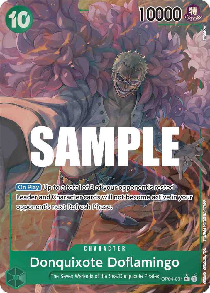 Donquixote Doflamingo Alternate Art OP04-031 – Kingdoms of Intrigue | One Piece TCG