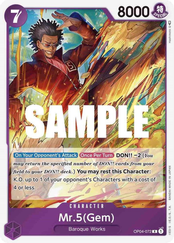 Mr.5 (Gem) OP04-072 – Kingdoms of Intrigue | One Piece TCG