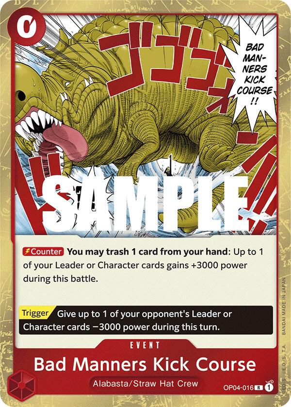 Bad Manners Kick Course OP04-016 – Kingdoms of Intrigue | One Piece TCG