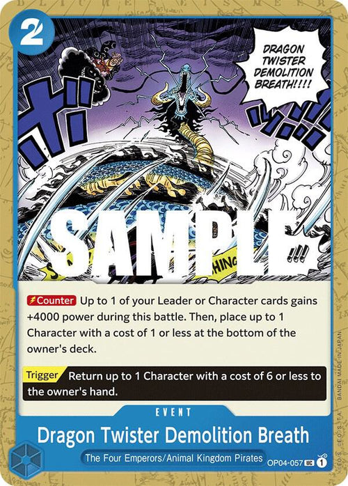 Dragon Twister Demolition Breath OP04-057 – Kingdoms of Intrigue | One Piece TCG