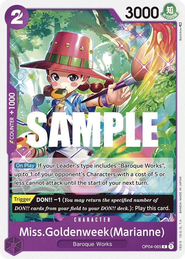 Miss.Goldenweek(Marianne) OP04-065 – Kingdoms of Intrigue | One Piece TCG