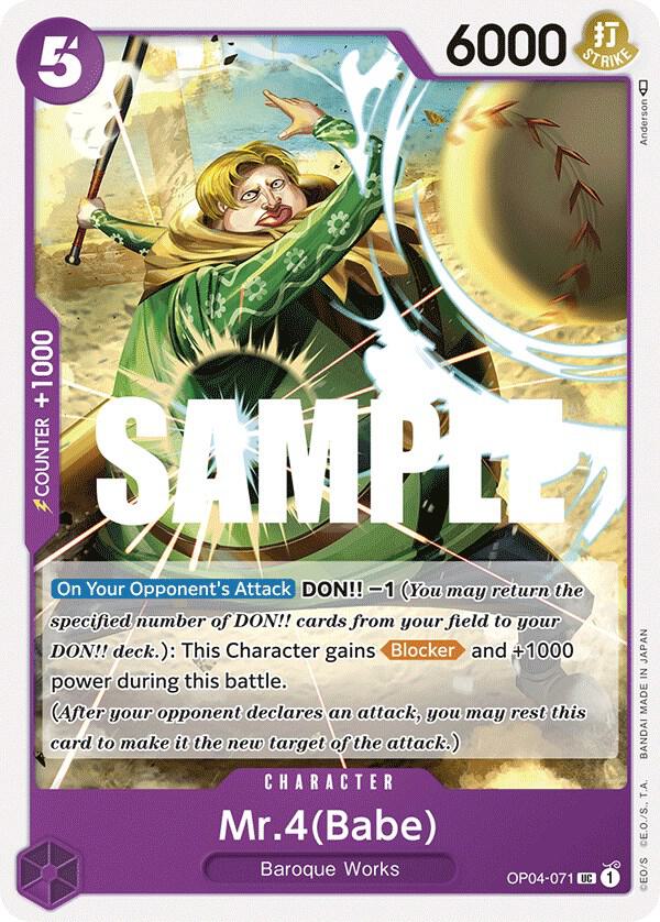 Mr.4 (Babe) OP04-071 – Kingdoms of Intrigue | One Piece TCG