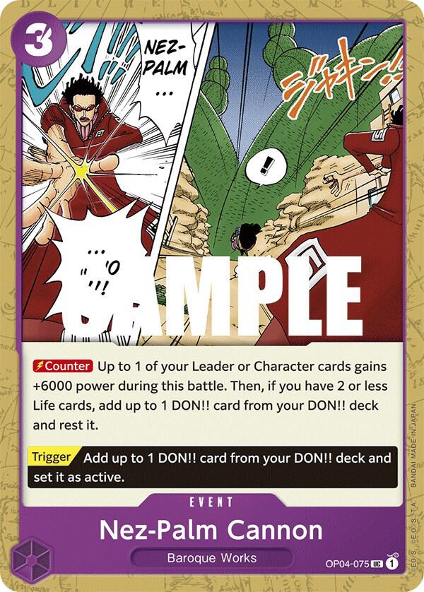 Nez-Palm Cannon OP04-075 – Kingdoms of Intrigue | One Piece TCG