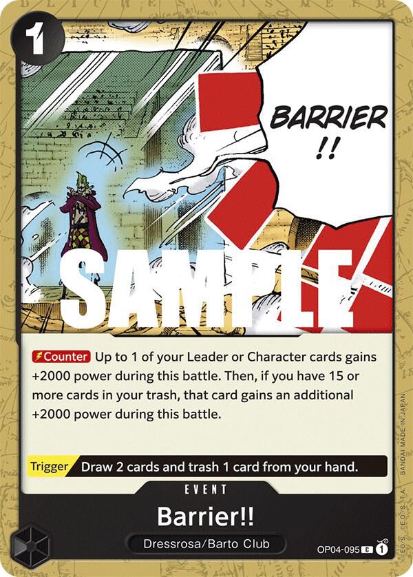 Barrier!! OP04-095 – Kingdoms of Intrigue | One Piece TCG