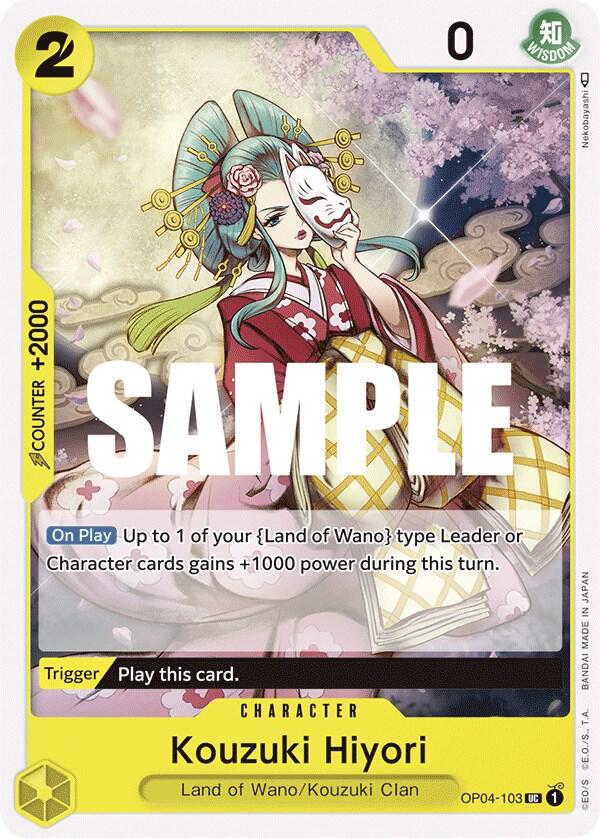 Kouzuki Hiyori OP04-103 – Kingdoms of Intrigue | One Piece TCG