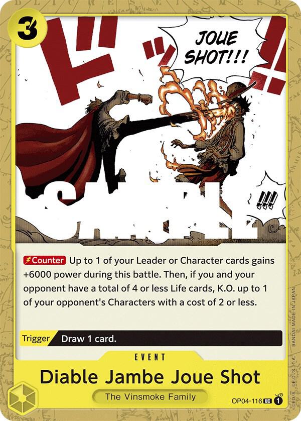 Diable Jambe Joue Shot OP04-116 – Kingdoms of Intrigue | One Piece TCG