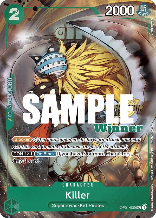 Killer CS 2023 Top Players Pack Winner OP01-039 | One Piece TCG
