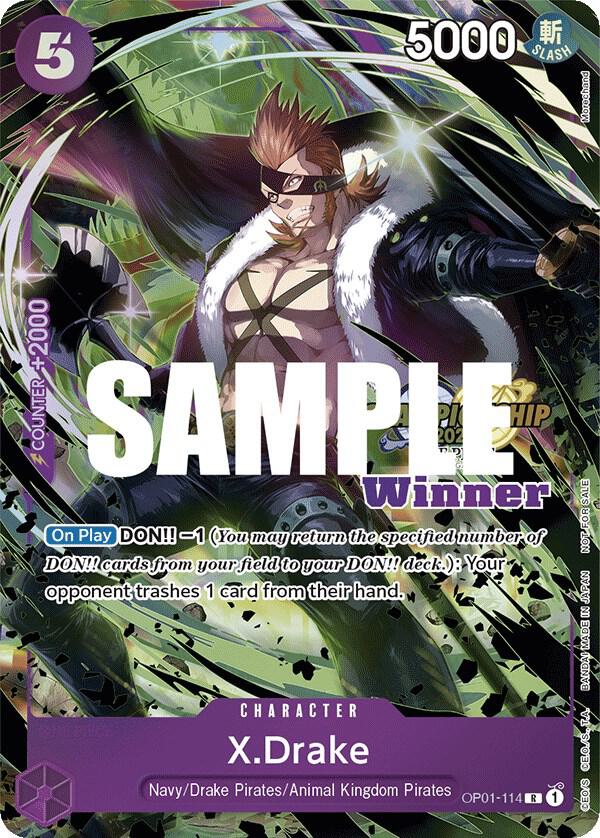 X.Drake CS 2023 Top Players Pack Winner OP01-114 | One Piece TCG