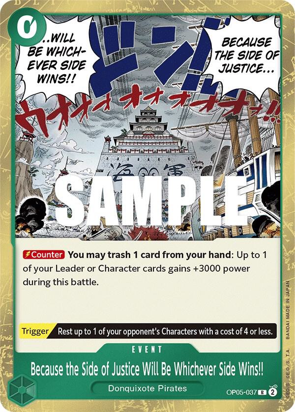 Because the Side of Justice Will Be Whichever Side Wins!! OP05-037 – Awakening of the New Era | One Piece TCG