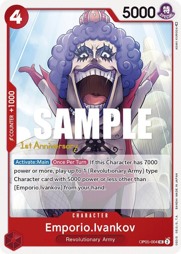 Emporio Ivankov OP05-004 – 1st Anniversary Tournament Cards | One Piece TCG