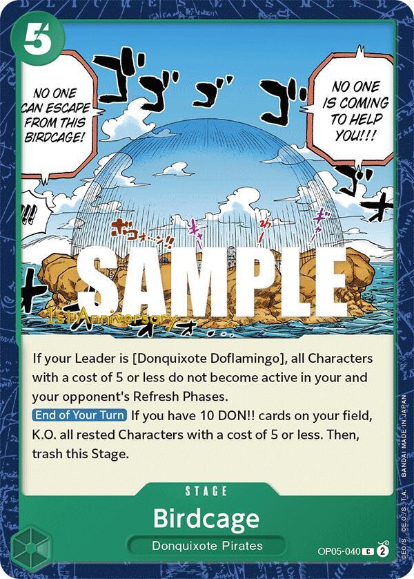 Birdcage OP05-040 – 1st Anniversary Tournament Cards | One Piece TCG