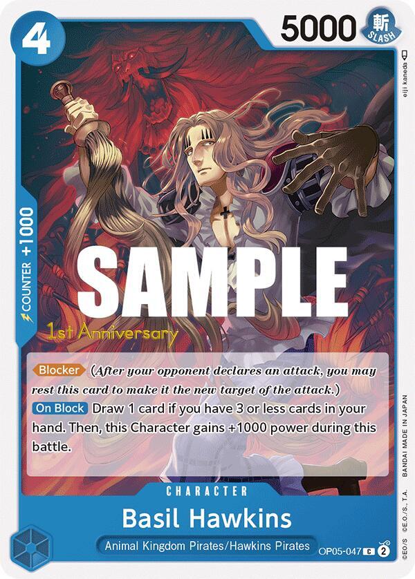 Basil Hawkins OP05-047 – 1st Anniversary Tournament Cards | One Piece TCG