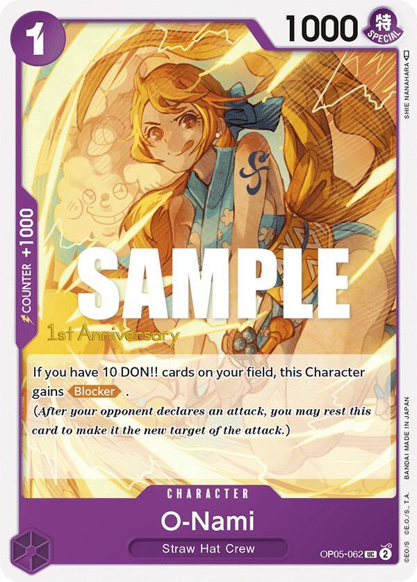 O-Nami OP05-062 – 1st Anniversary Tournament Cards | One Piece TCG