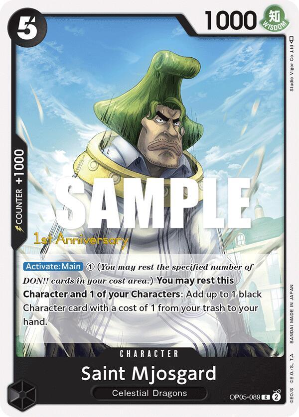 Saint Mjosgard OP05-089 – 1st Anniversary Tournament Cards | One Piece TCG