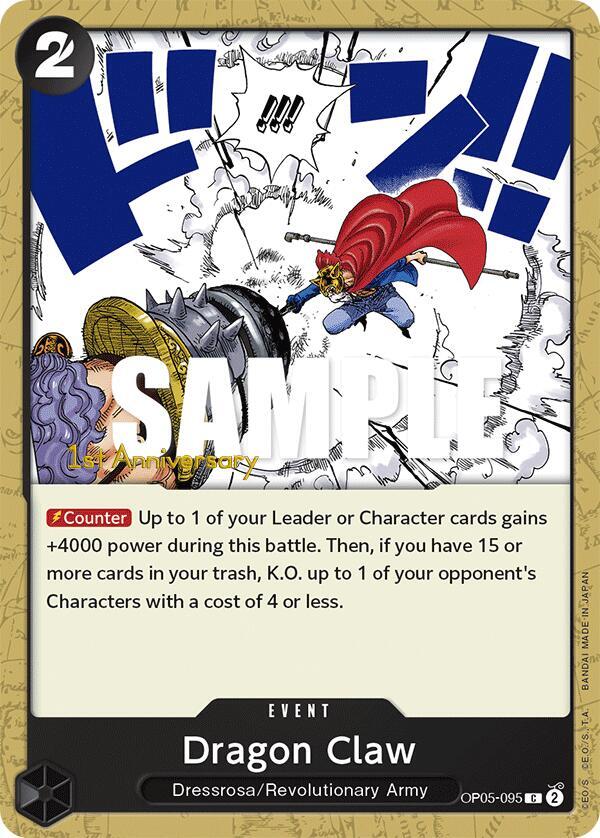 Dragon Claw OP05-095 – 1st Anniversary Tournament Cards | One Piece TCG
