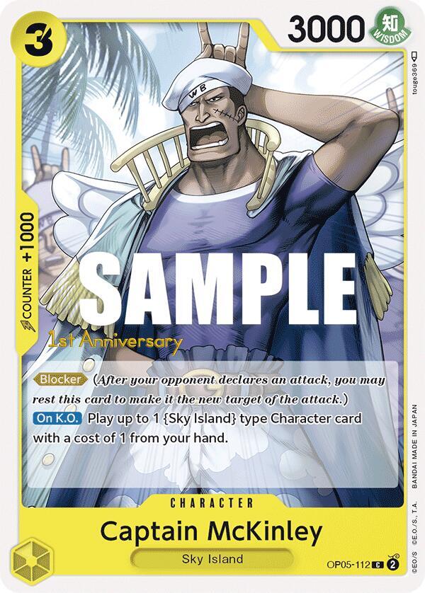 Captain McKinley OP05-112 – 1st Anniversary Tournament Cards | One Piece TCG