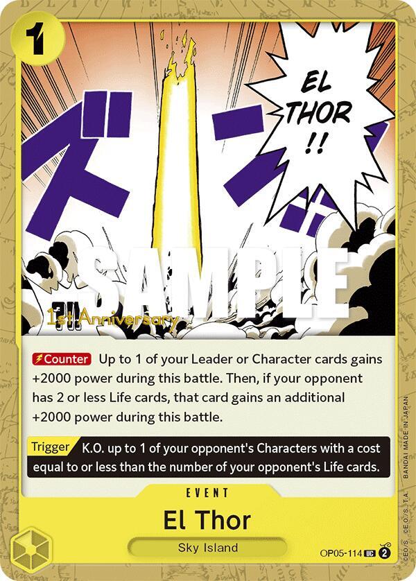 El Thor OP05-114 – 1st Anniversary Tournament Cards | One Piece TCG