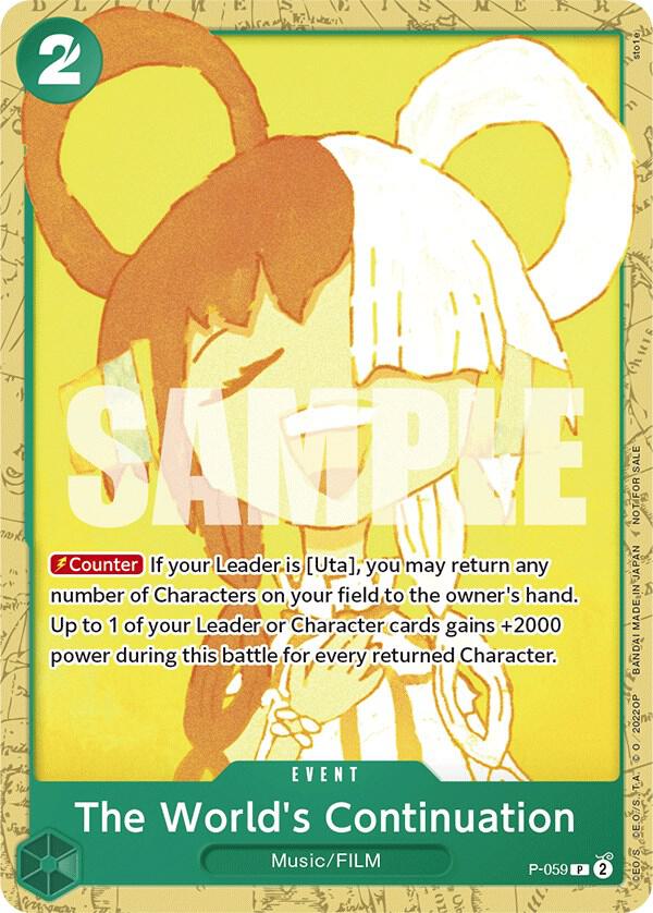 The World's Continuation (Starter Deck 11: Uta Deck Battle) Championship December P-059 | One Piece TCG