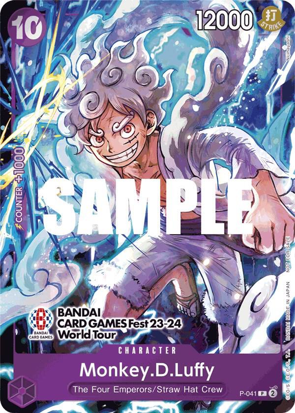 Monkey.D.Luffy Bandai CARD GAMES Fest 23-24 World Tour 2023-2024 P-041 | One Piece TCG
