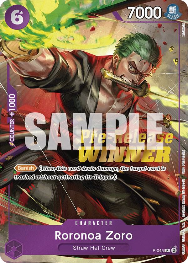 Roronoa Zoro OP-06 Pre-Release Tournament Winner P-045 | One Piece TCG