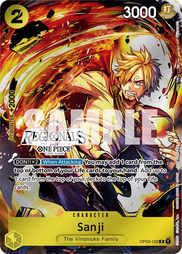 Sanji Online Regional 2024 Participant OP03-102 | One Piece TCG