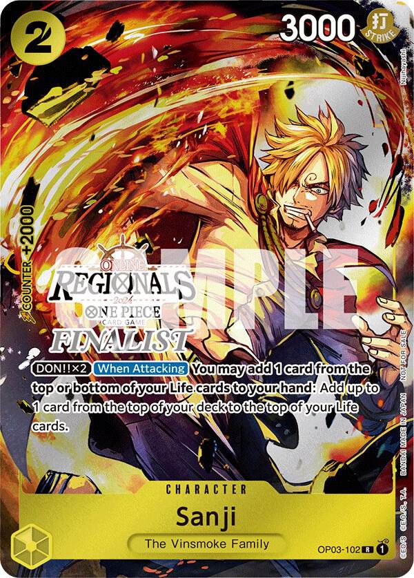 Sanji Online Regional 2024 Finalist OP03-102 | One Piece TCG