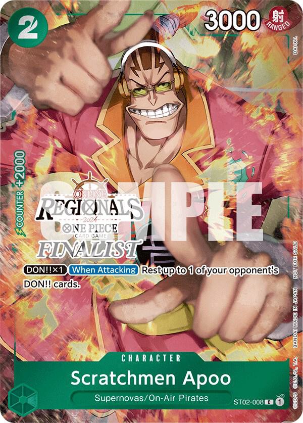 Scratchmen Apoo Online Regional 2024 Finalist ST02-008 | One Piece TCG