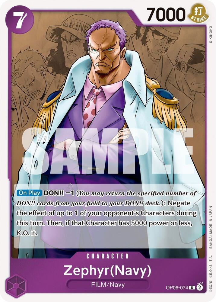 Zephyr (Navy) OP06-074 – Wings of the Captain | One Piece TCG