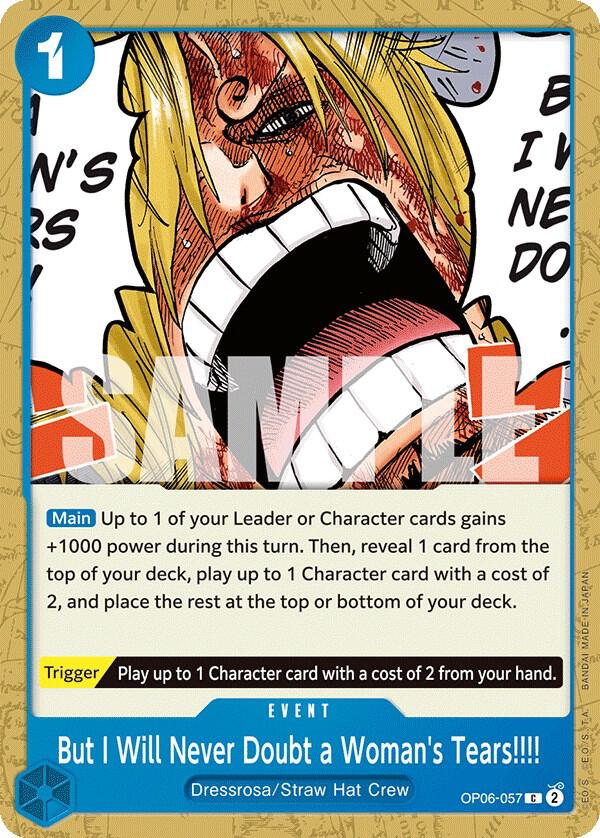 But I Will Never Doubt a Woman's Tears!!!! OP06-057 – Wings of the Captain | One Piece TCG