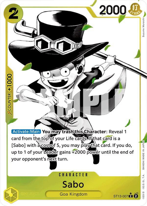 Sabo Alternate Art ST13-007 – Ultra Deck: The Three Brothers | One Piece TCG