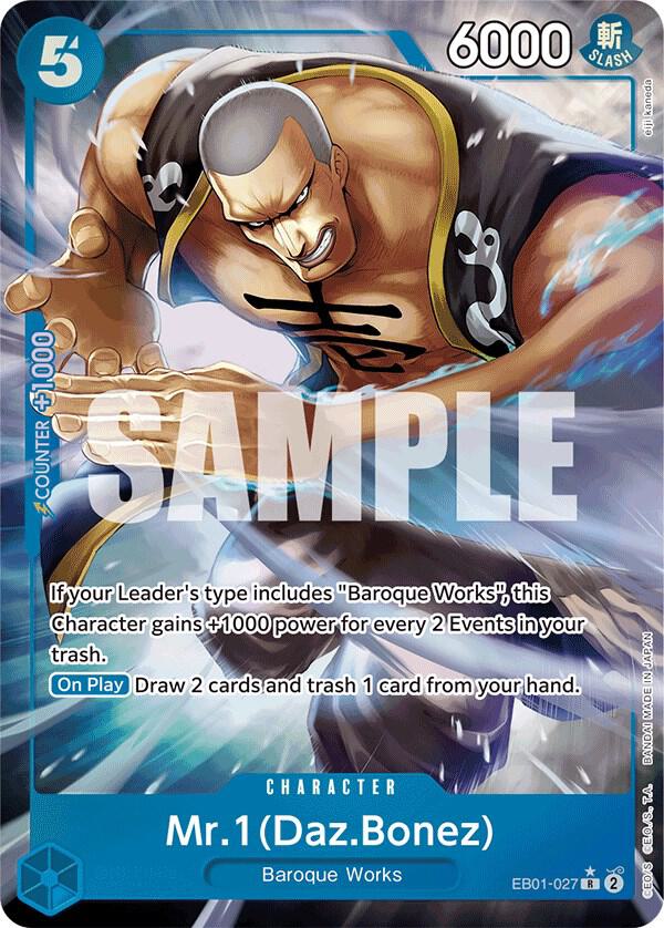 Mr. 1 (Daz.Bonez) Alternate Art EB01-027 – Memorial Collection | One Piece TCG
