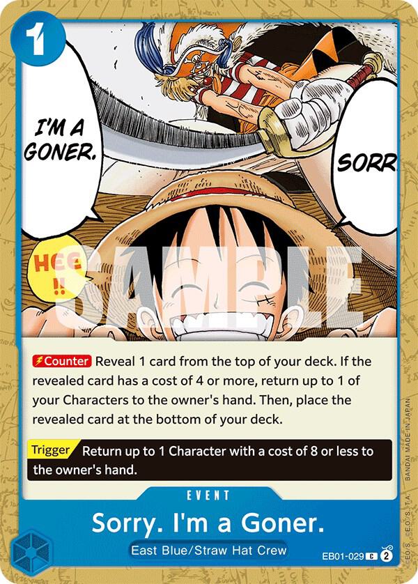 Sorry. I'm a Goner. EB01-029 – Memorial Collection | One Piece TCG