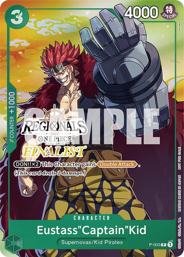 Eustass"Captain"Kid Online Regional 2024 Vol. 2 Finalist P-003 | One Piece TCG