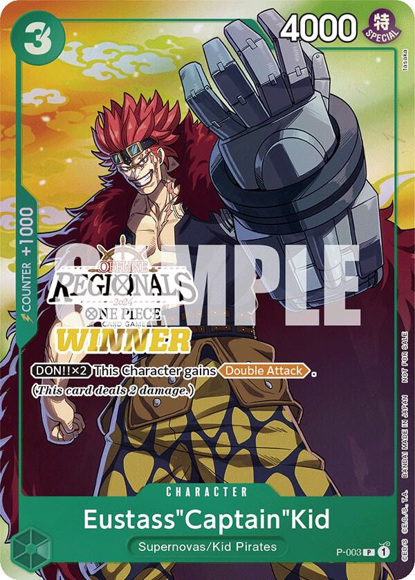 Eustass"Captain"Kid Offline Regional 2024 Vol. 2 Winner P-003 | One Piece TCG
